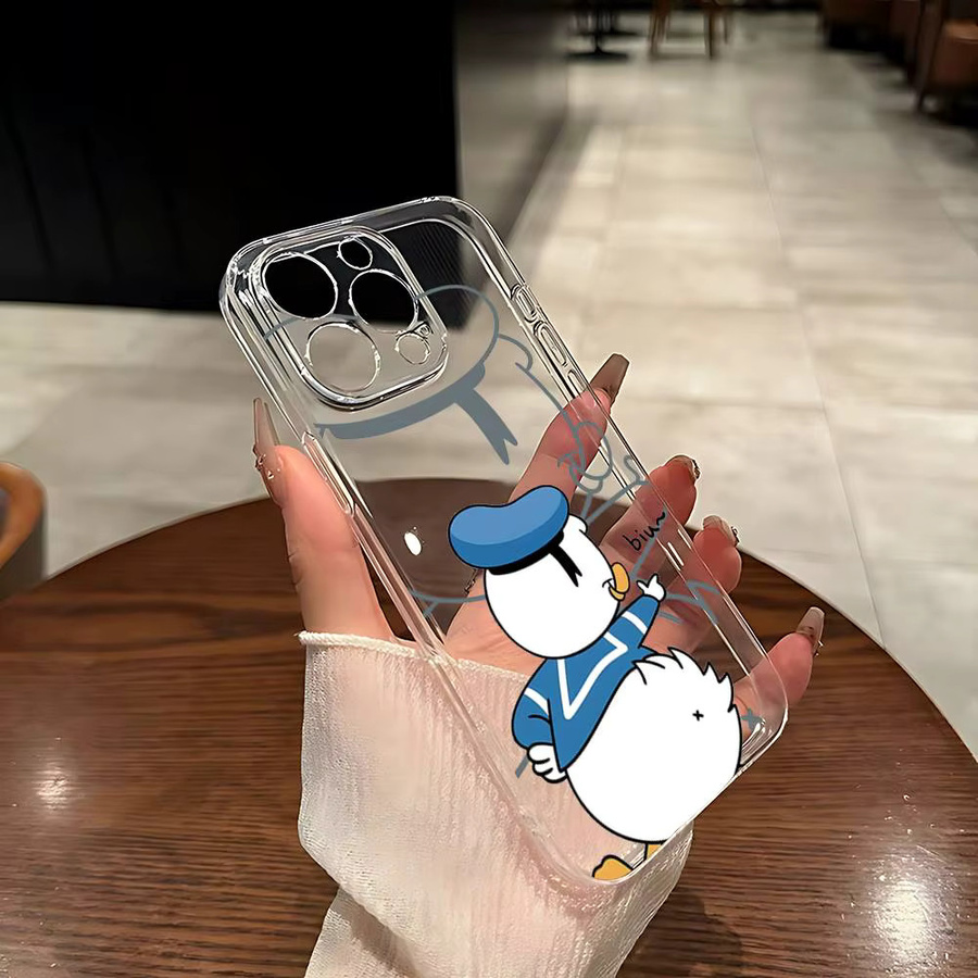 Transparente Donald Duck Handyhülle für Apple iPhone 11 bis 17 Pro Max und andere Modelle - Bild 3