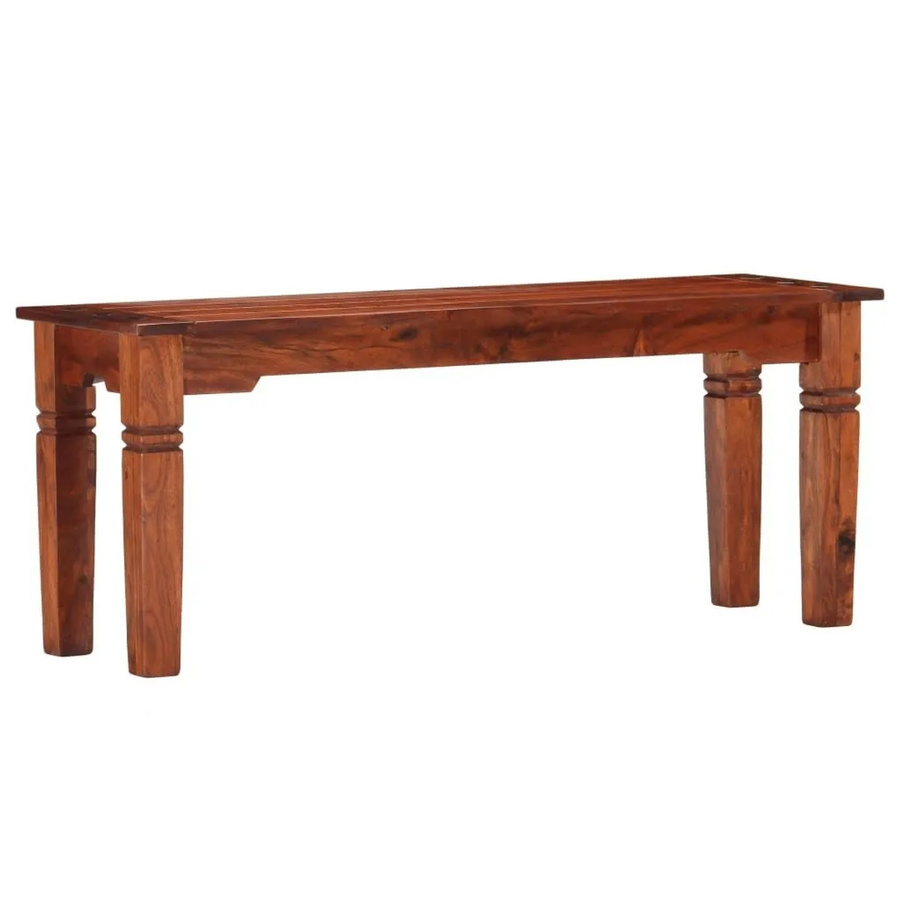 vidaXL Bank aus rustikalem Akazienholz in Braun, B/T/H: 110 x 45 x 35 cm - Bild 2