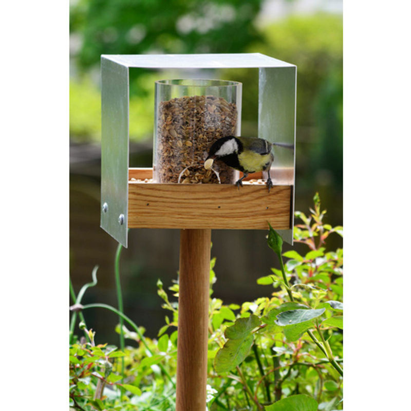 Vogelfutterhaus Bauhaus II von DOBAR aus Eiche in Natur - Bild 2