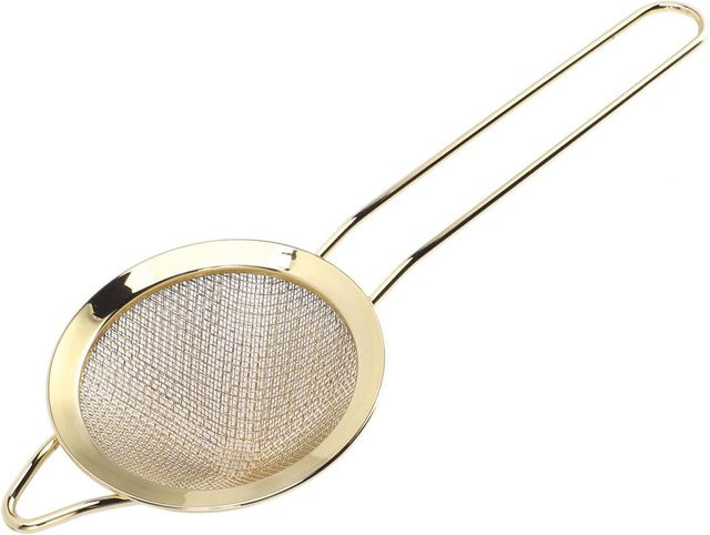 Multifunktionaler Küchenschöpflöffel mit feinem Maschensieb aus Edelstahl von CosyHome in Gold - Bild 1