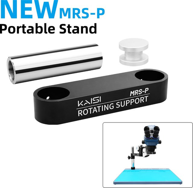 Kaisi MRS-P Mikroskop-Schwenkarm aus Aluminiumlegierung in Schwarz, verstellbarer Gelenkarm für Stereo-Trinokular-Mikroskopkameras - Bild 1