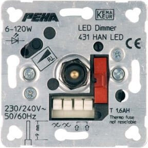 Peha Drehdimmer Unterputz für LED in Silber - Bild 1