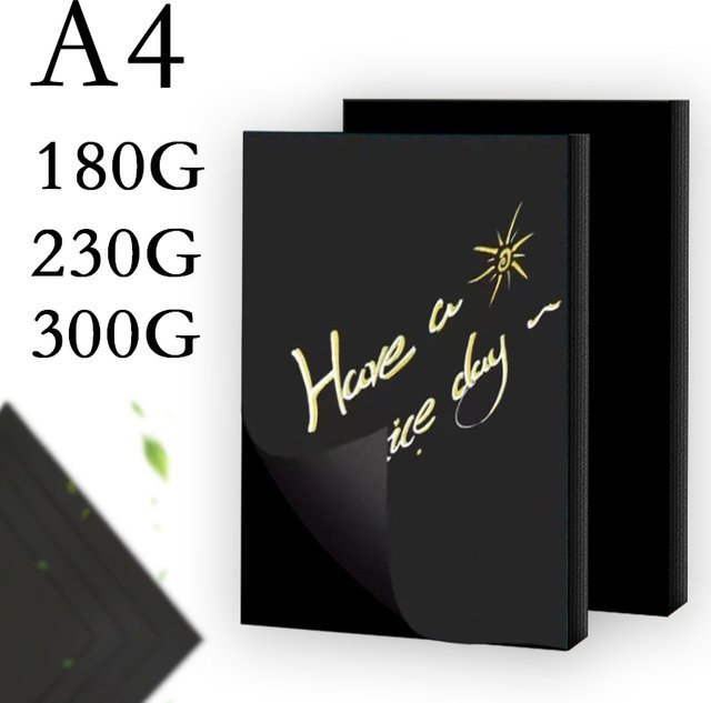 Tonpei Bastelkarton A4 Schwarz Matt 180g für DIY Origami und Aquarellmalerei - Bild 1