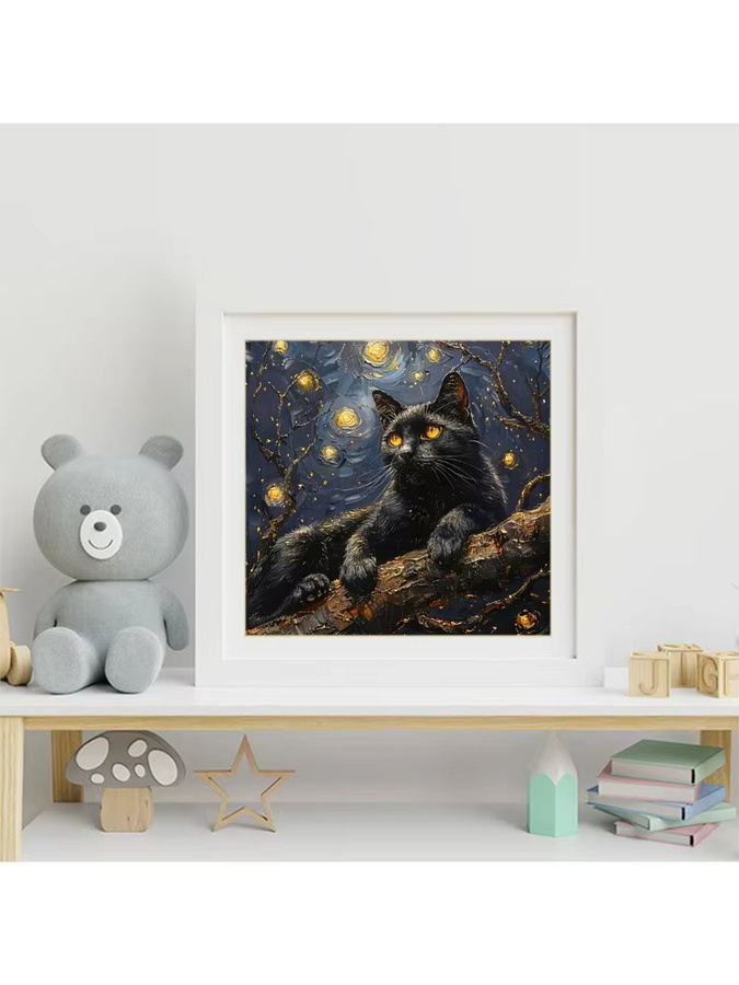 Evershine Diamant-Mosaik, schwarze Katze, Diamant-Gemälde - Bild 3