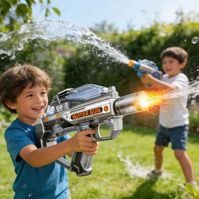 Kmoist Wasserpistole, Elektrisch, mit Licht und Sound, Grün - Bild 1