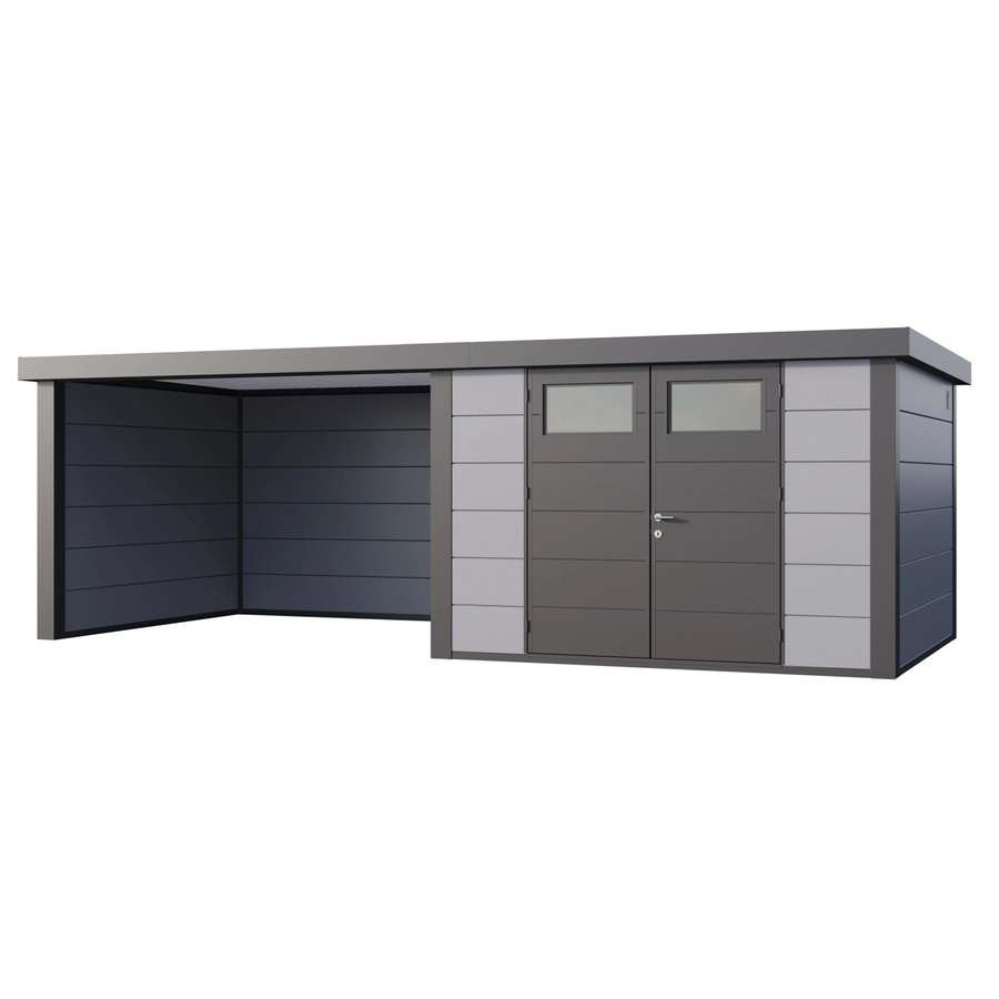 Telluria Gerätehaus Classico in Grau mit Lounge L Links B/H/T: 662 x 219 x 318 cm - Bild 2
