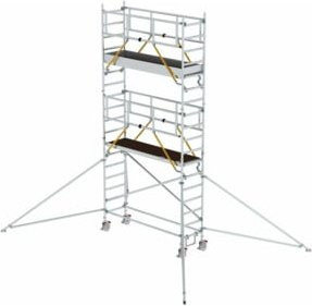 Munk Rollgerüst SG Aluminium Silber B: 0,75 m, T: 2,45 m, Plattformhöhe: 4,47 m mit Ausleger - Bild 1