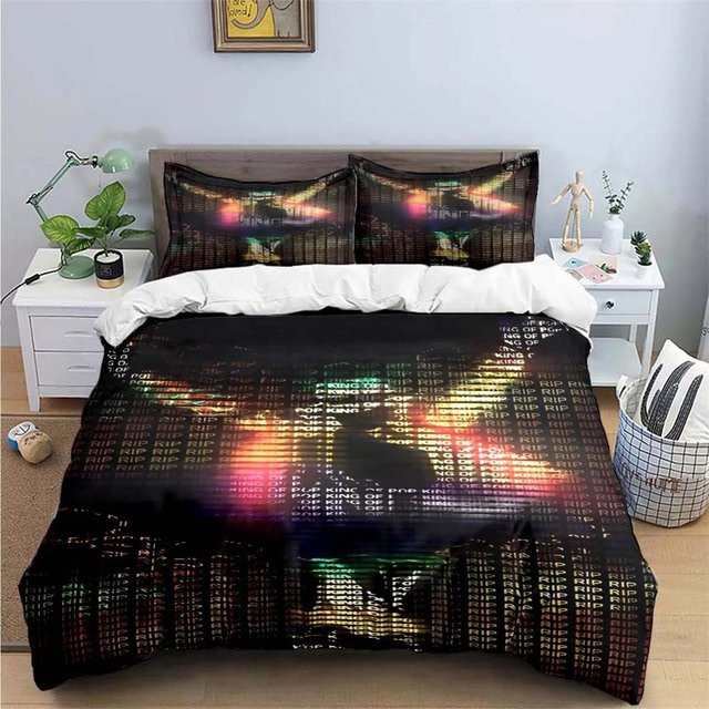 Michael Jackson Bettwäsche Set mit Motivdruck, Multicolor, 1 Bettbezug und 2 Kissenbezüge, B/H: 135 x 200 cm - Bild 1