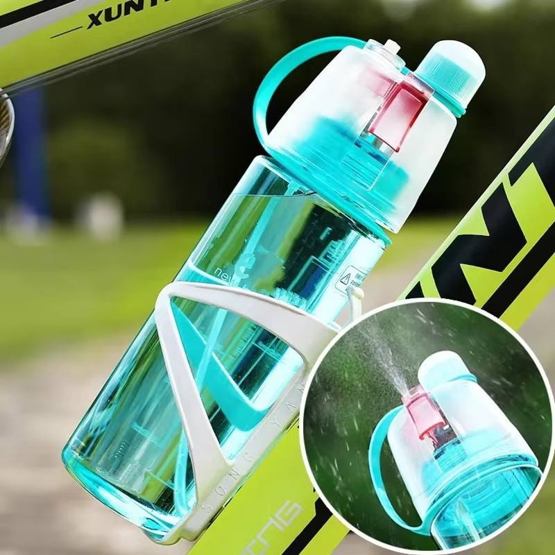 Kreative Spray Wasser Flasche in Pink, tragbare Zerstäubungsflasche für Outdoor und Sport, 600 ml - Bild 3