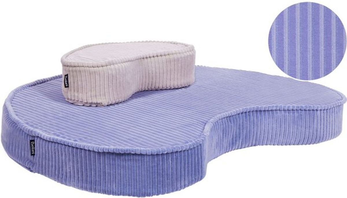 Pouf Nili von BELIANI aus Samtstoff in Hellviolett - Bild 1