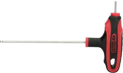 KS Tools Innen-Sechskantschraubendreher aus Stahl in Rot mit einer Schlüsselweite von 2,5 mm - Bild 1