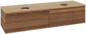 V&B Waschtischunterschrank Antao mit Beleuchtung ohne Frontstruktur, Farbe Eiche Honig/Braun, B/T: 160 x 50 cm - Bild 1