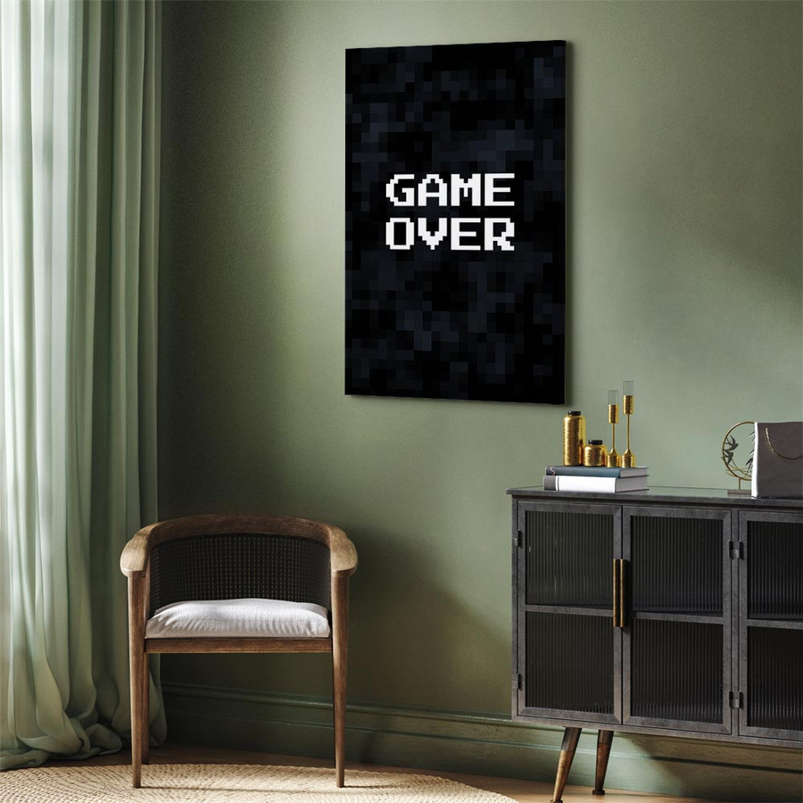 Game Over Pixel Wandbild auf Leinwand von Super Merchant - Bild 4