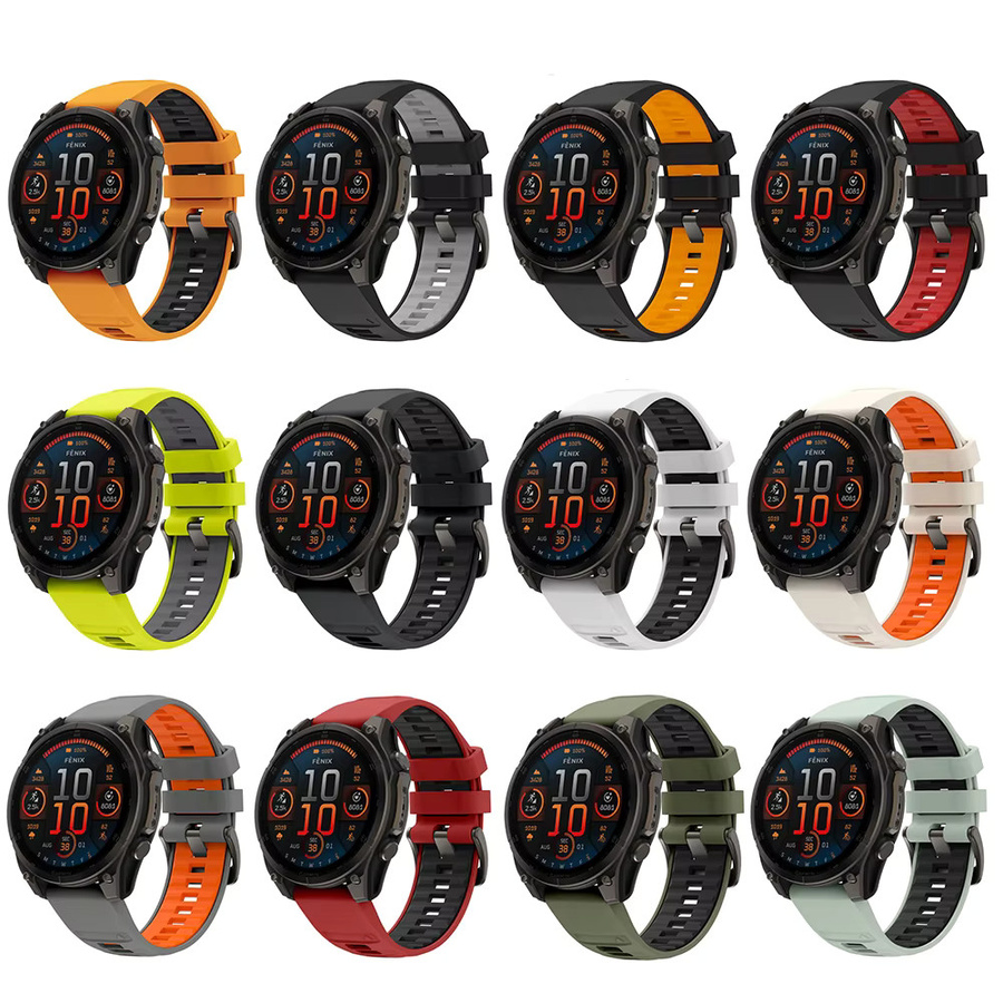 QuickFit Uhrenarmband Silikon, zweifarbig, 26 mm, 22 mm, Garmin - Bild 5