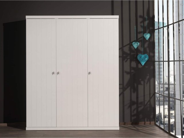 Vipack Kleiderschrank Robin, 3-türig, Weiß, MDF, lackiert - Bild 1