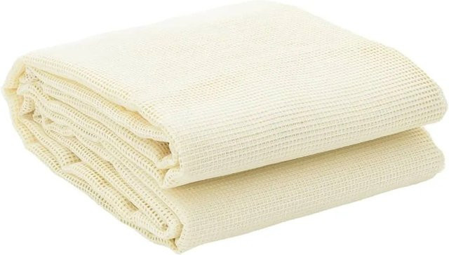 vidaXL Zeltteppich Creme mit Gittermuster aus Polyester und PVC-Schaumbeschichtung, B/T: 450 x 250 cm - Bild 1