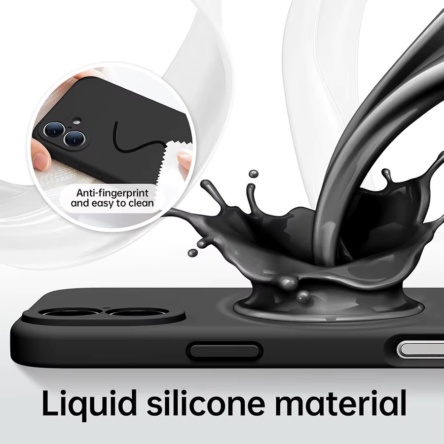 Stoßfeste Silikon-TPU-Schutzhülle mit Kameraschutz für iPhone 11 bis iPhone 17 Pro Max in Schwarz - Bild 3