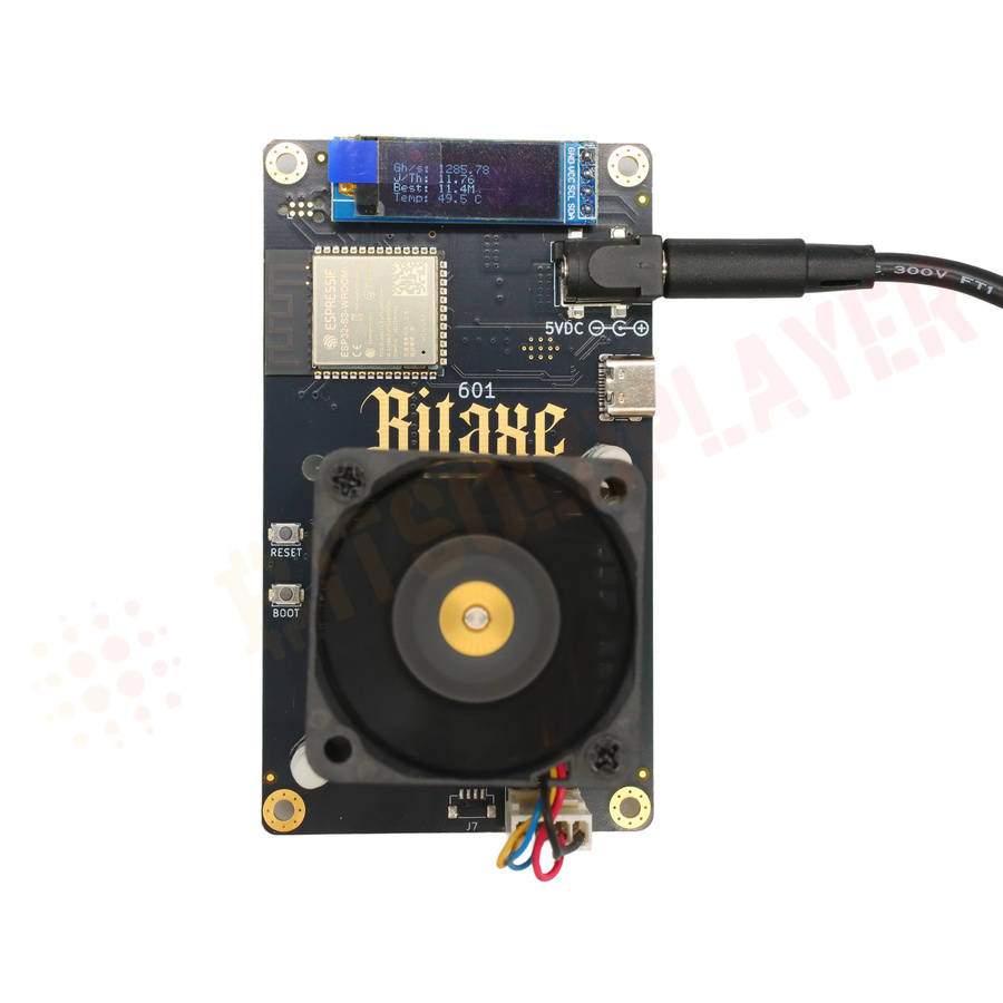 Bitsoloplayer Bitaxe Gamma 601 Bitcoin ASIC Miner mit BM1370 Chip, 1.2th/s Leistung und 18 W Verbrauch - Bild 2