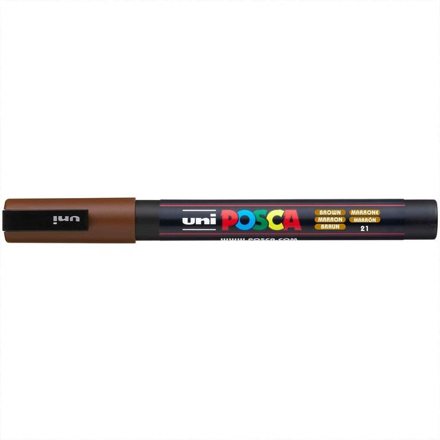 uni POSCA Marker PC-3M Permanent Marker mit feiner Pigmentspitze in Braun - Bild 1