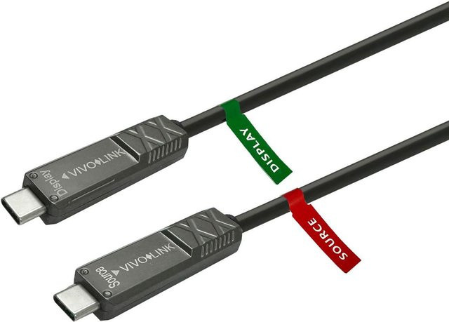Vivolink USB-C Kabel USB 3.2 Gen 2 Schwarz, Länge: 10 m - Bild 1
