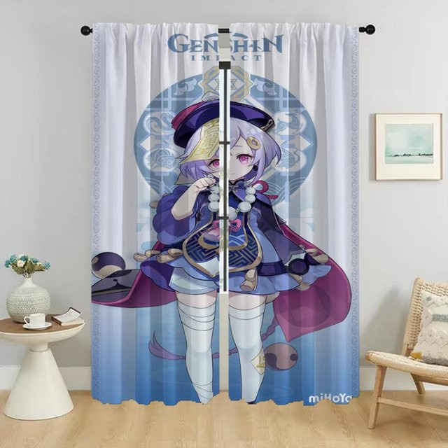Genshin Impact Anti-Mücken-Vorhänge aus Tüll, 2er-Set, Mehrfarbig, Breite: 50 cm, Höhe: 70 cm - Bild 1
