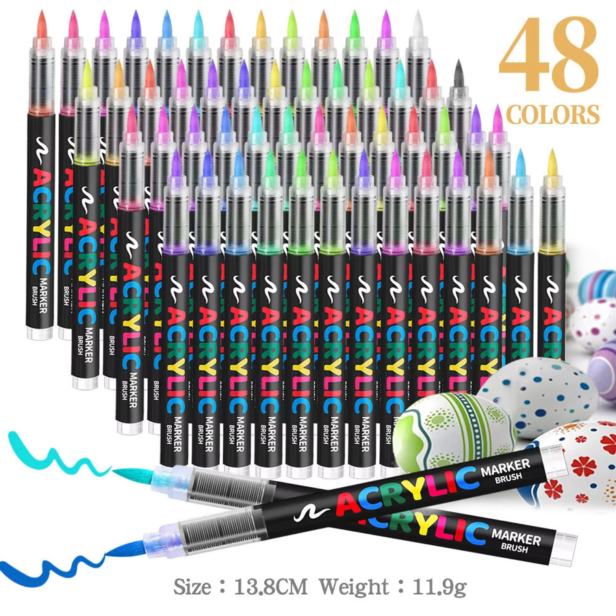 ART WALKER Acrylmarker Set mit Pinselspitze für Rock Malerei, Holz und Leinwand, Mehrfarbig - Bild 5