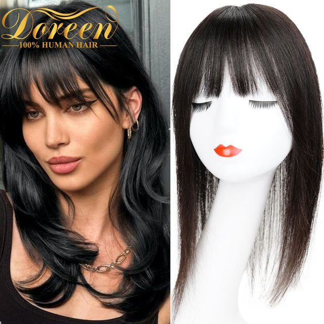 Doreen Haarteil Topper mit Pony, 100% Remy Echthaar, Damen - Bild 1