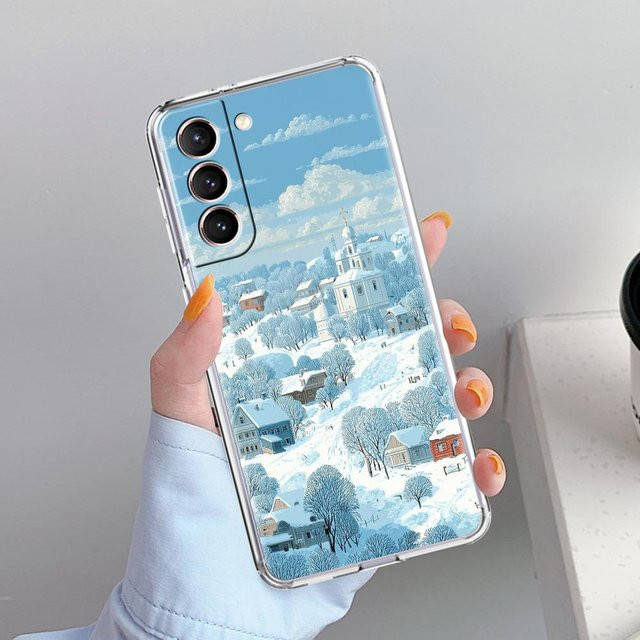 Samsung Handyhülle mit Cartoon Weihnachts-Stil in Transparent für Galaxy S26 S25 S24 S23 S22 S21 S20 Ultra FE 5G Plus - Bild 1