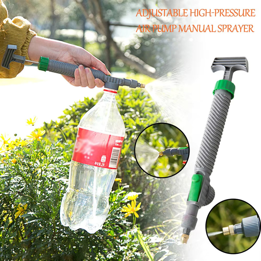 Manuelle Hochdruck Sprühflasche mit einstellbarer Düse für Garten und Landwirtschaft in Gelb-Grau - Bild 4