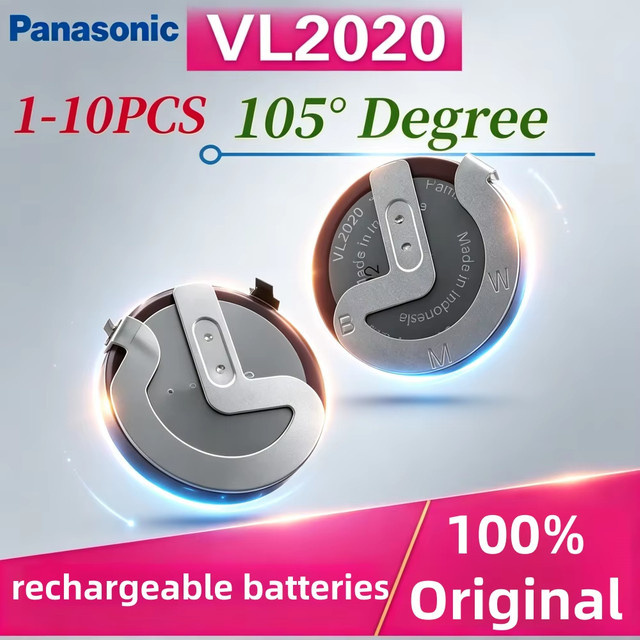 Panasonic VL2020 Wiederaufladbare Lithium-Batterie für Autoschlüssel in Silber - Bild 1