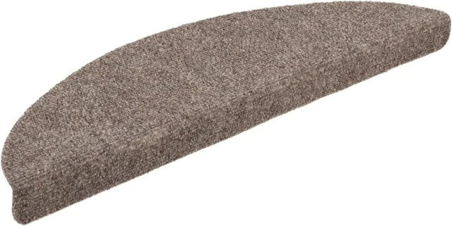 vidaXL Selbstklebende Treppenmatten aus Nadelvlies, 10 Stück, Creme, B/T/H: 56 x 17 x 3 cm - Bild 1