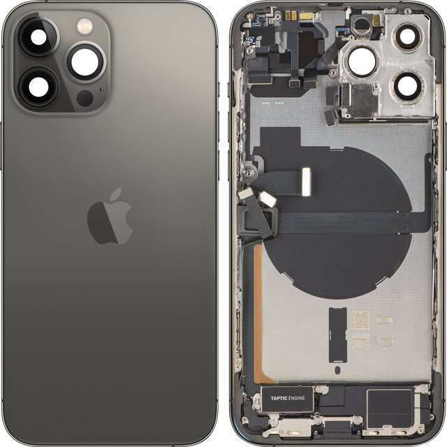 Apple iPhone 13 Pro Max Akkuabdeckung mit Mittelgehäuse in Schwarz Graphit - Bild 1