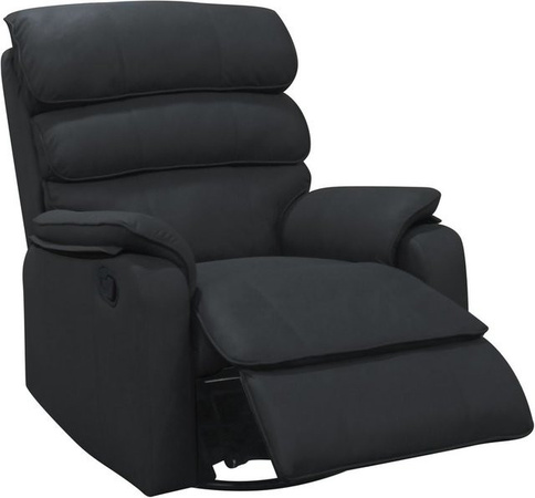 Happy Home TV Sessel in Schwarz mit verstellbarer Relaxfunktion, 360 Grad Dreh- und Schaukelfunktion sowie Armlehnen, Höhe: 104 cm, Breite: 82 cm, Tiefe: 95 cm