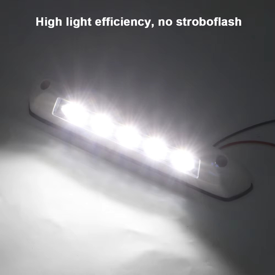 Wasserdichte LED-Außenleuchte in Weiß für Wohnwagen, Wohnmobil und Veranda - Bild 3