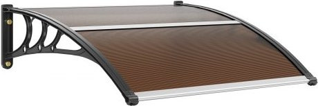 VEVOR Markise für Fenster und Türen aus Polycarbonat mit UPF 50+ Schutz, Außenmarkise für den Eingangsbereich als Sonnenschutz gegen UV-Strahlung, Regen und Schnee, B/H: 101,6 x 101,6 cm - Bild 1
