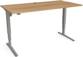 STIER Elektrisch höhenverstellbarer Schreibtisch 501-43 in Nussbaum, B/T: 160 x 80 cm - Bild 1