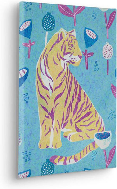 Komar Leinwandbild Vegan Tiger Modern Mehrfarbig B: 40 cm, H: 40 cm - Bild 1