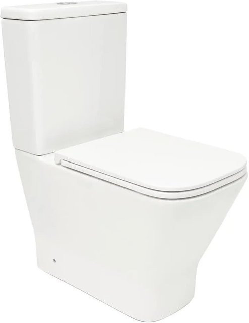 Swiss Aqua Technologies WC-Stand-Kombi Set B-Way in Weiß mit Softclose-Sitz und Vario-Ablauf aus Keramik, B/T/H: 34,0 x 62,0 x 80,5 cm - Bild 1