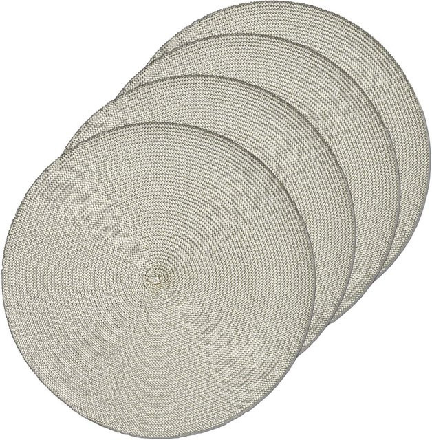 neuetischkultur Platzmatte modern rund aus Kunststoff, 4 Stück, Durchmesser: 38,0 cm - Bild 1