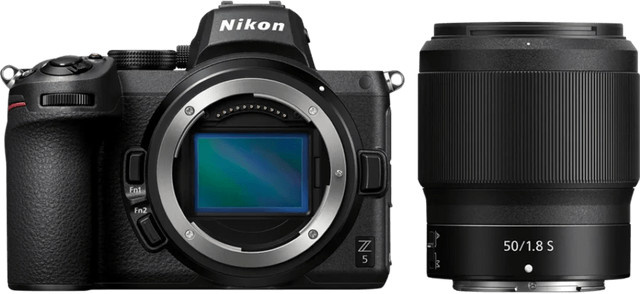 Nikon Z5 spiegellose Vollformat Kamera mit Nikkor Z 50 mm f/1.8 S Objektiv in Schwarz - Bild 1