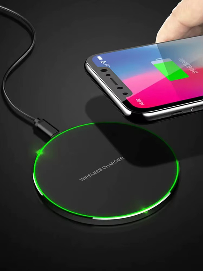 VIKEFON Kabelloses Induktions-Schnellladepad für iPhone, Samsung, Xiaomi und Huawei in Schwarz oder Weiß - Bild 7