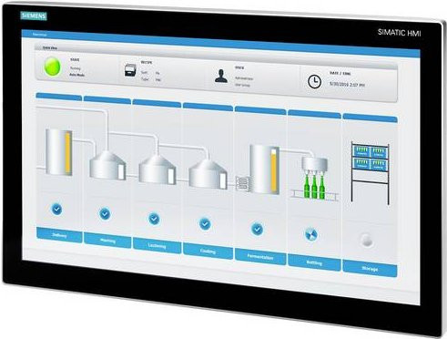 Siemens SPS-Bedienpanel 6AV7863-7MA14-2NA0 in Schwarz mit 24 Zoll Full HD Display, DisplayPort und USB - Bild 1