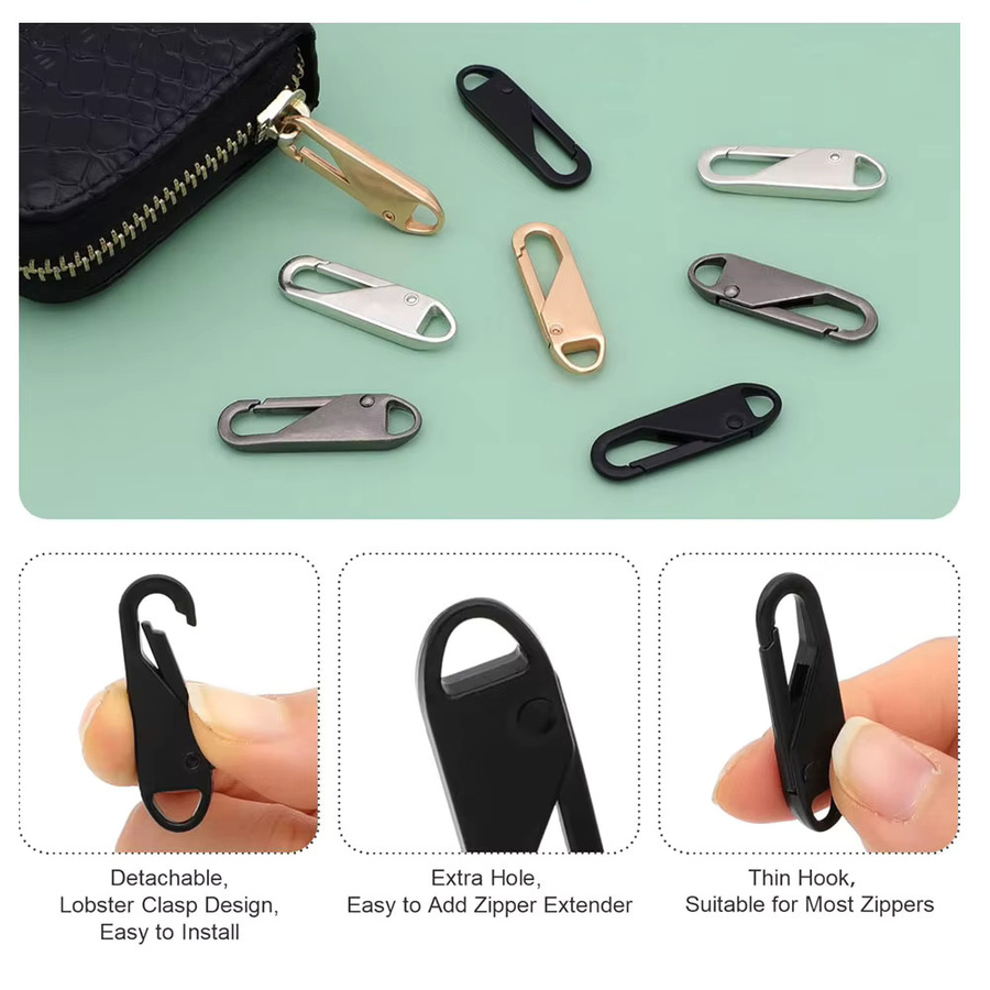 20er Set Metall Reißverschluss Schieber zum Austausch, abnehmbares DIY Reparatur-Kit für Kleidung und Gepäck, Mehrfarbig - Bild 3