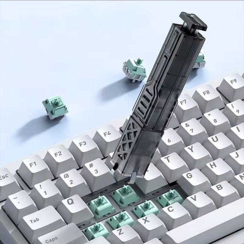2-in-1 DIY-Reinigungswerkzeug für mechanische Gaming-Tastaturen mit Tastenkappen-Abzieher und Schalter-Abzieher in Blau - Bild 2