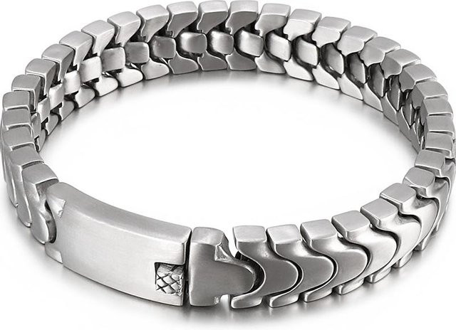 TrustyLan Jewelry Armband, Edelstahl, matt gebürstet, silber, 21 cm, Herren - Bild 1