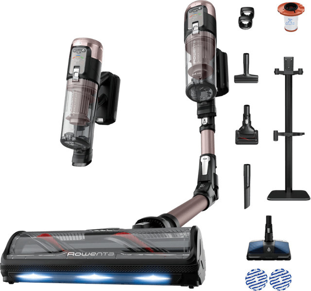 Rowenta X-Force Flex 16.60 Animal Aqua RH9CD9 Stielstaubsauger in Schwarz und Hellbraun - Bild 1