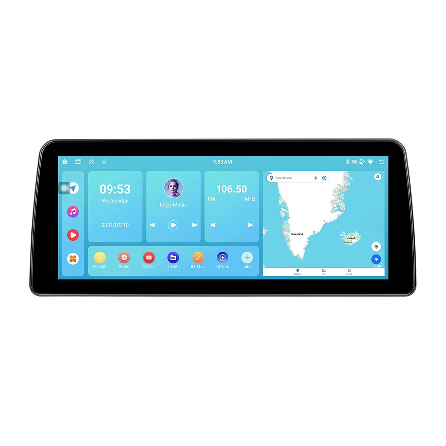 Podofo Android Autoradio mit Android 13, 12,3 Zoll Display, 8 GB RAM + 128 GB Speicher, Kabelloses CarPlay und Android Auto, Bluetooth, WiFi, GPS, Navigation, Schwarz, inklusive 9/10 Zoll Rahmen - Bild 4