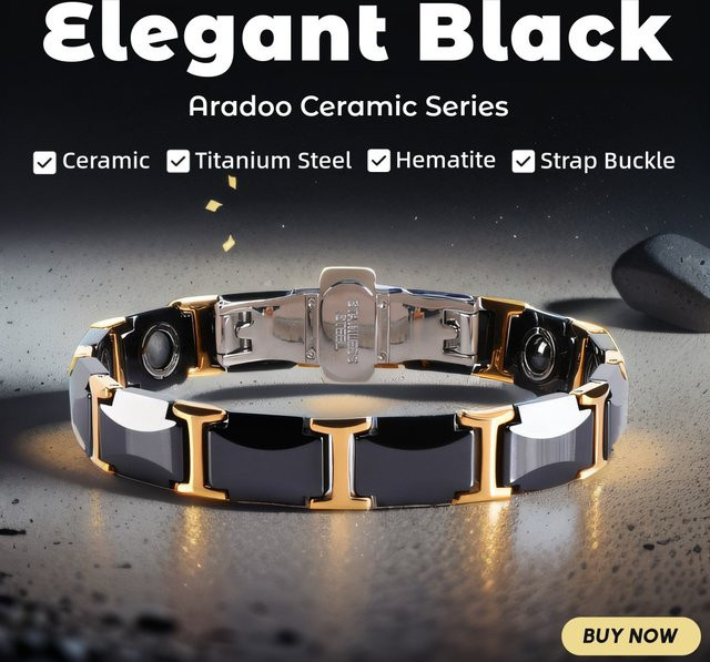 Aradoo Armband, Titan, Stahl, Hämatit, Unisex - Bild 1