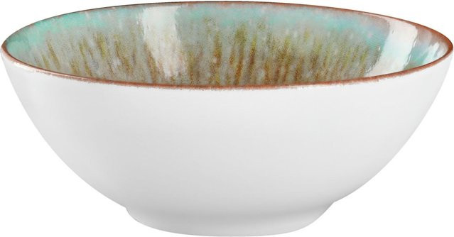 VEGA Schale Mercury Salatbowl aus Keramik, grün/braun/weiß, 6er Pack, Volumen: 0,5 l, Durchmesser: 15 cm, Höhe: 6 cm - Bild 1