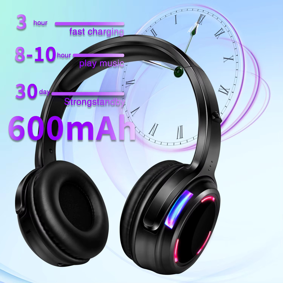 CATASSU LED-Sender Silent Disco Kopfhörer Schwarz für Partys, Meetings und Yoga mit einstellbarer Lautstärke - Bild 6